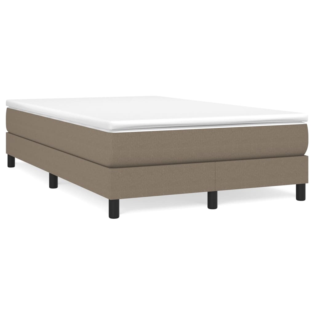 vidaXL Box spring postelja z vzmetnico taupe 120x190 cm blago