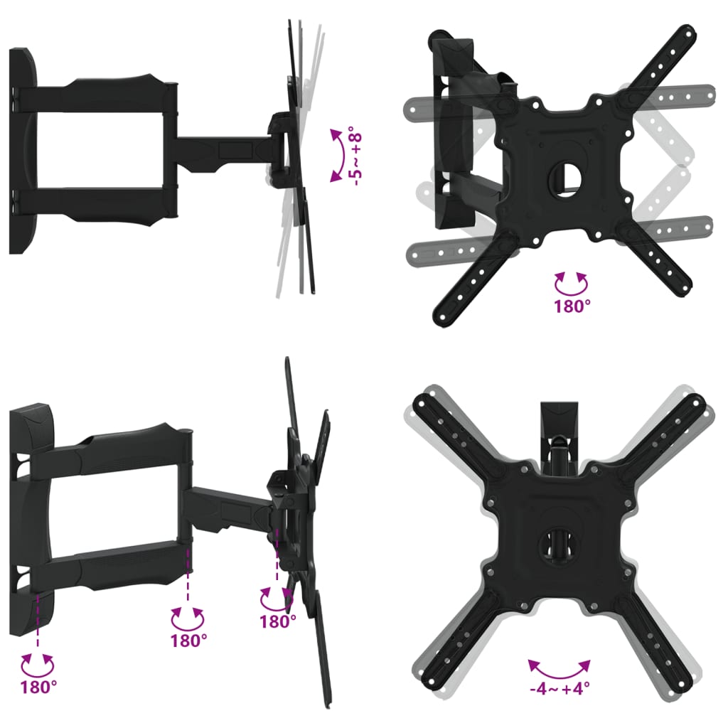 vidaXL Stenski nosilec za TV 32-55-palčni VESA 400x400 mm 35kg