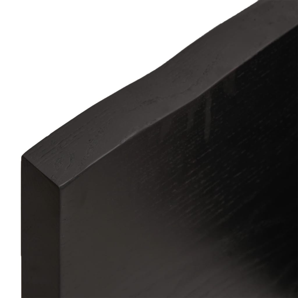 vidaXL Kopalniški pult temno rjav 180x60x(2-4) cm obdelan trden les