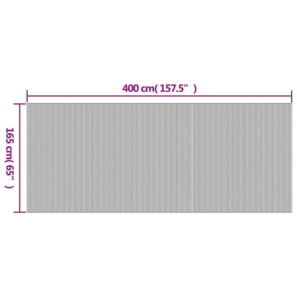 vidaXL Paravan temno rjav 165x400 cm bambus