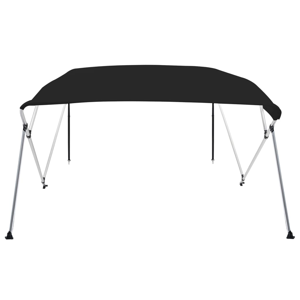 vidaXL Bimini tenda s 4 loki črna 243x210x137 cm