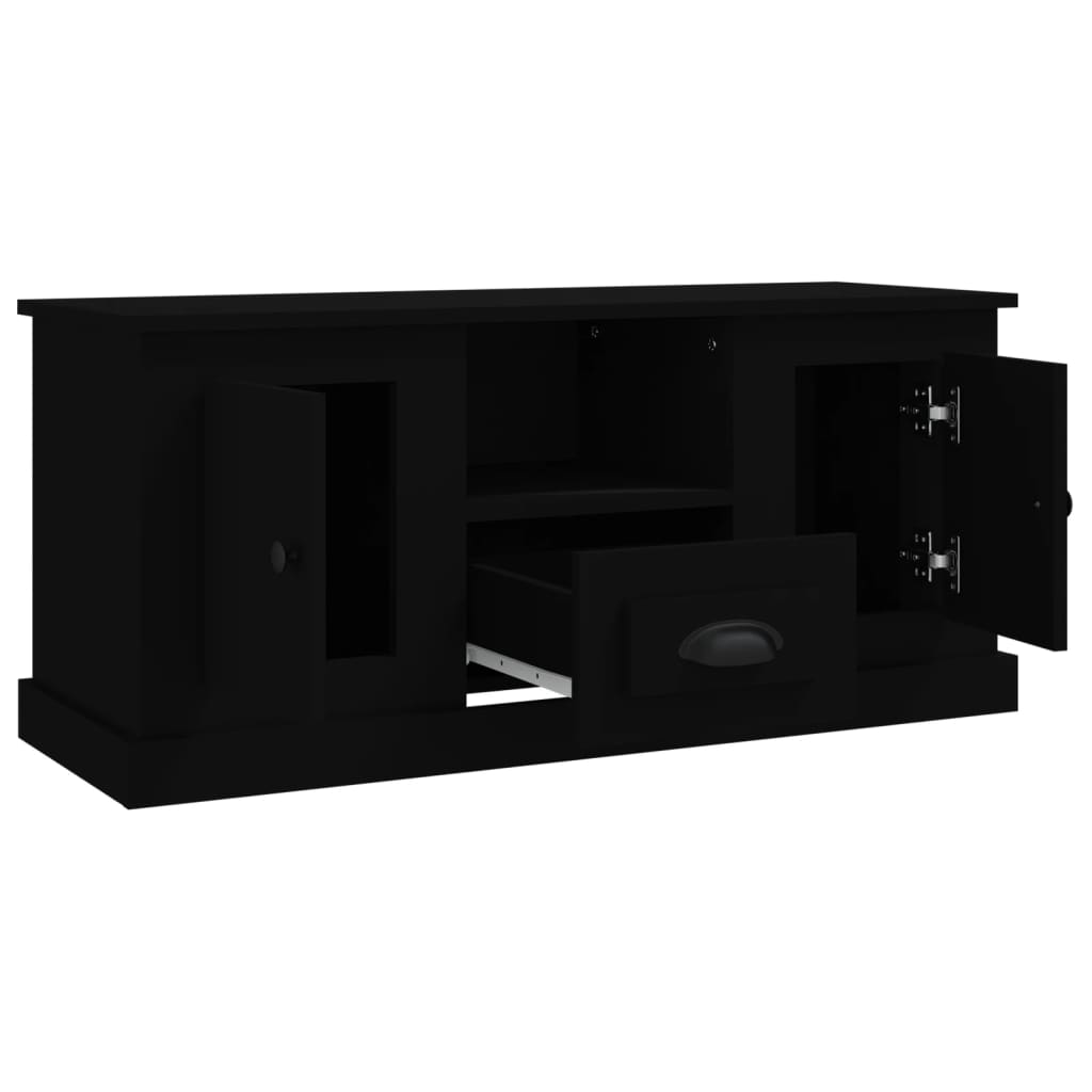 vidaXL TV omarica črna 100x35,5x45 cm inženirski les
