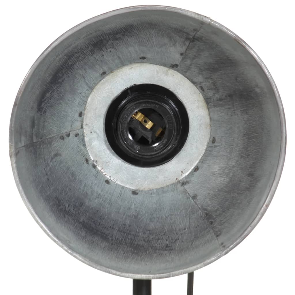 vidaXL Namizna svetilka 25 W starinsko srebrna 17x17x50 cm E27