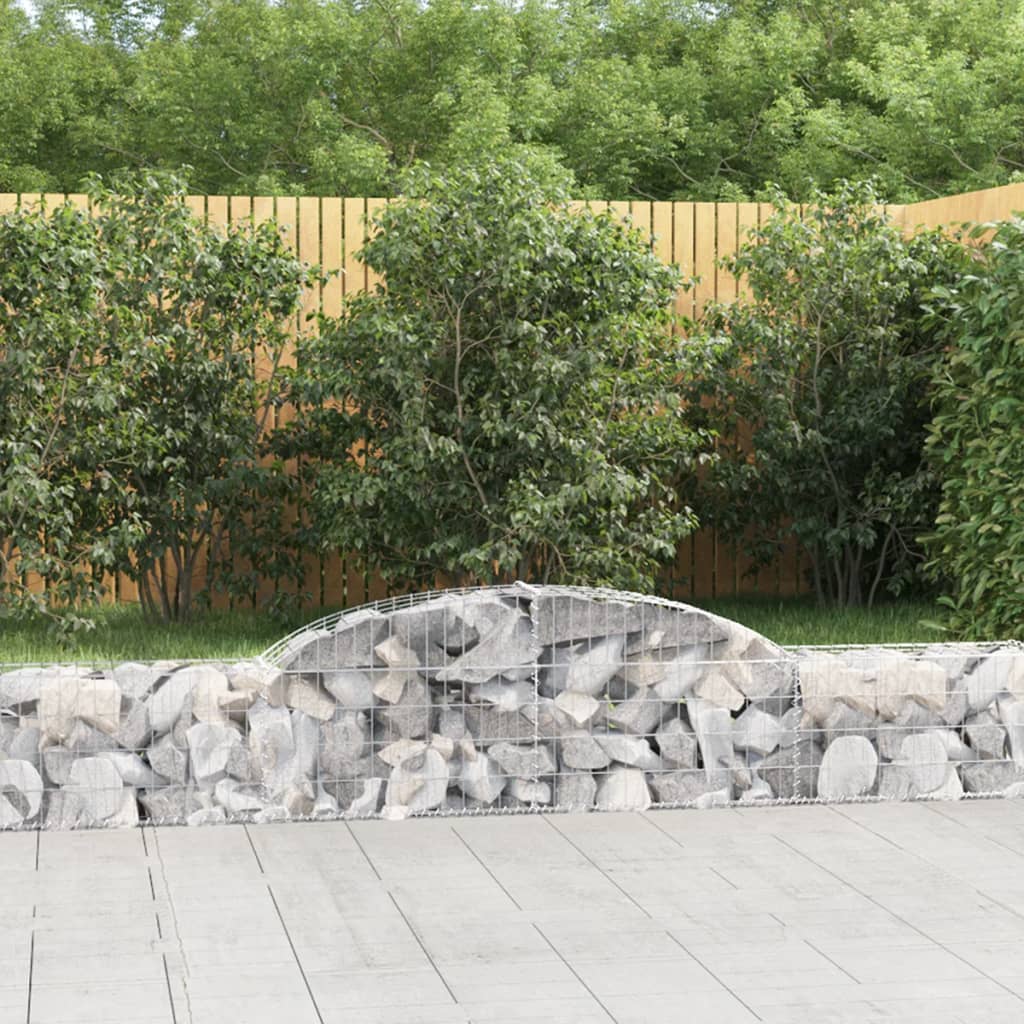 vidaXL Obokane gabion košare 9 kosi 300x30x40/60 cm pocinkano železo