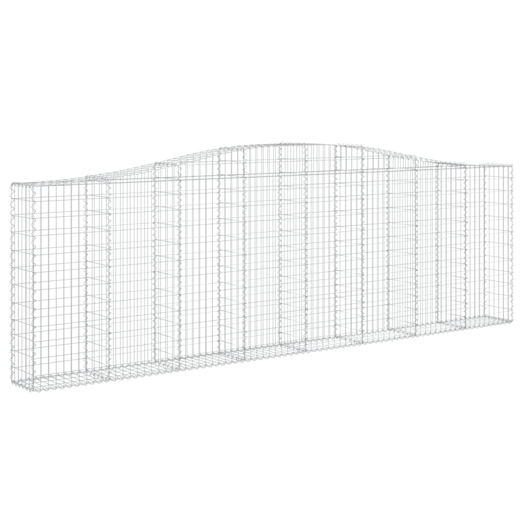 vidaXL Obokane gabion košare 15kosov 400x30x120/140cm pocinkano železo