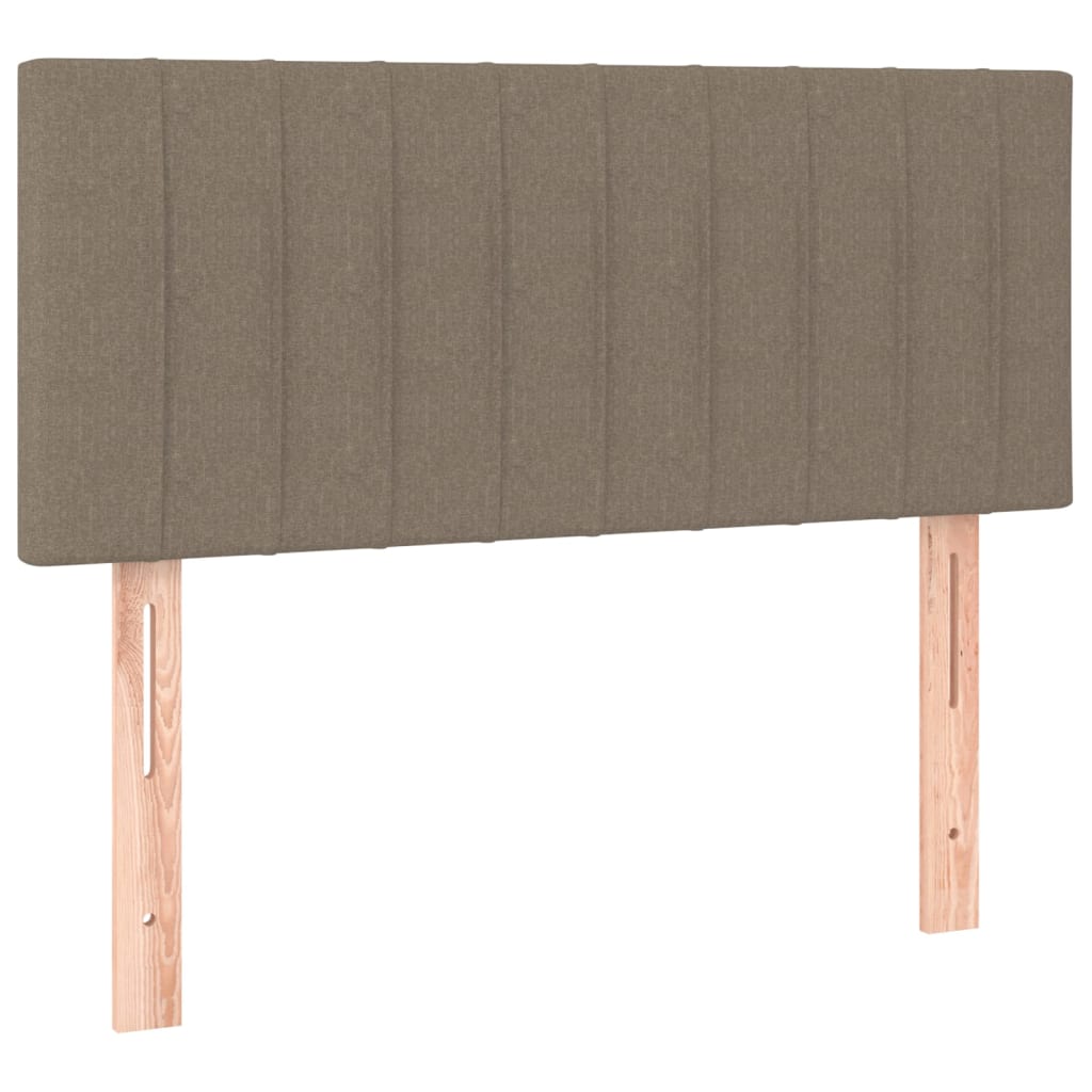 vidaXL Box spring postelja z vzmetnico taupe 80x200 cm blago