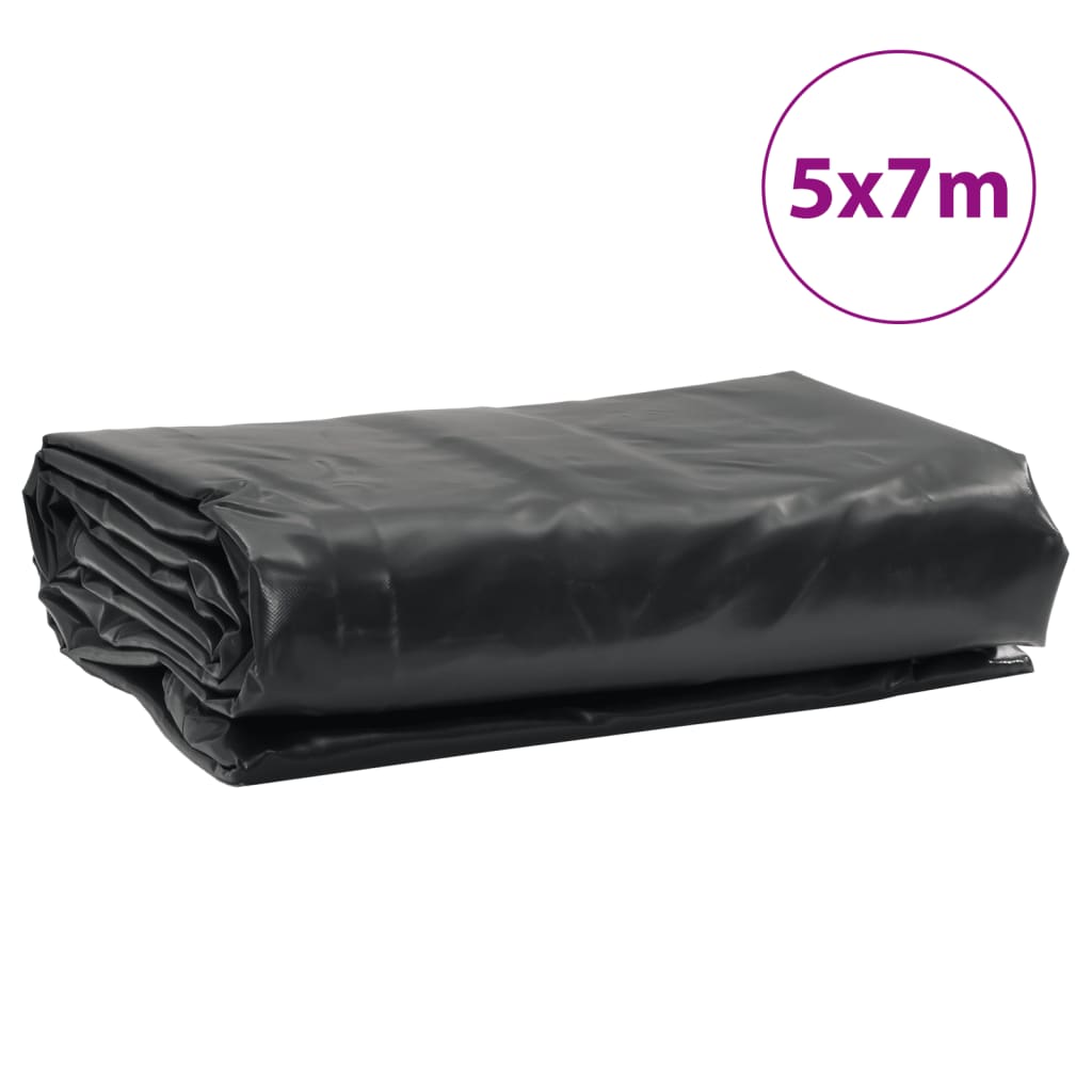 vidaXL Ponjava črna 5x7 m 650 g/m²