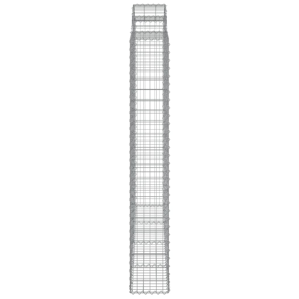 vidaXL Obokane gabion košare 7 kosa 200x30x200/220 cm pocinkano železo