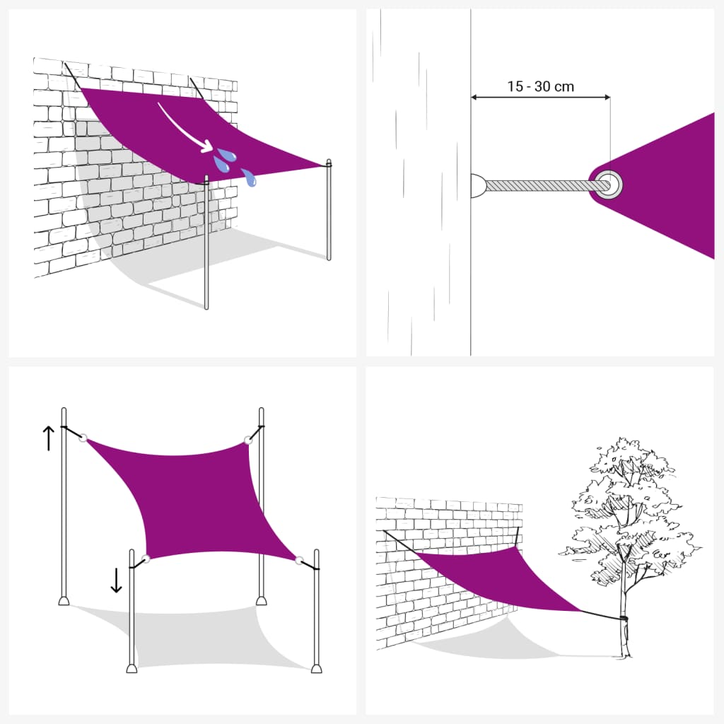 vidaXL Senčno jadro svetlo sivo 3,6x3,6x3,6 m 100 % poliester oxford