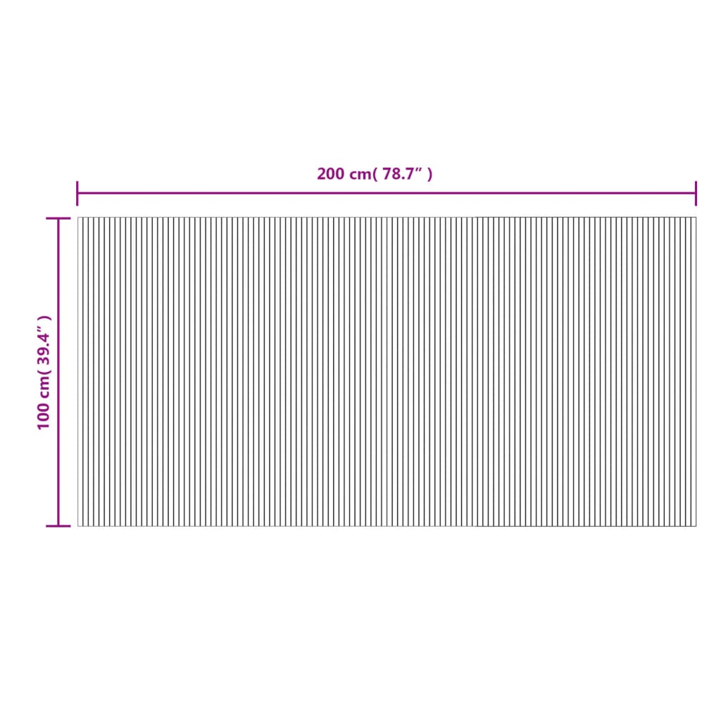 vidaXL Preproga pravokotna rjava 100x200 cm bambus