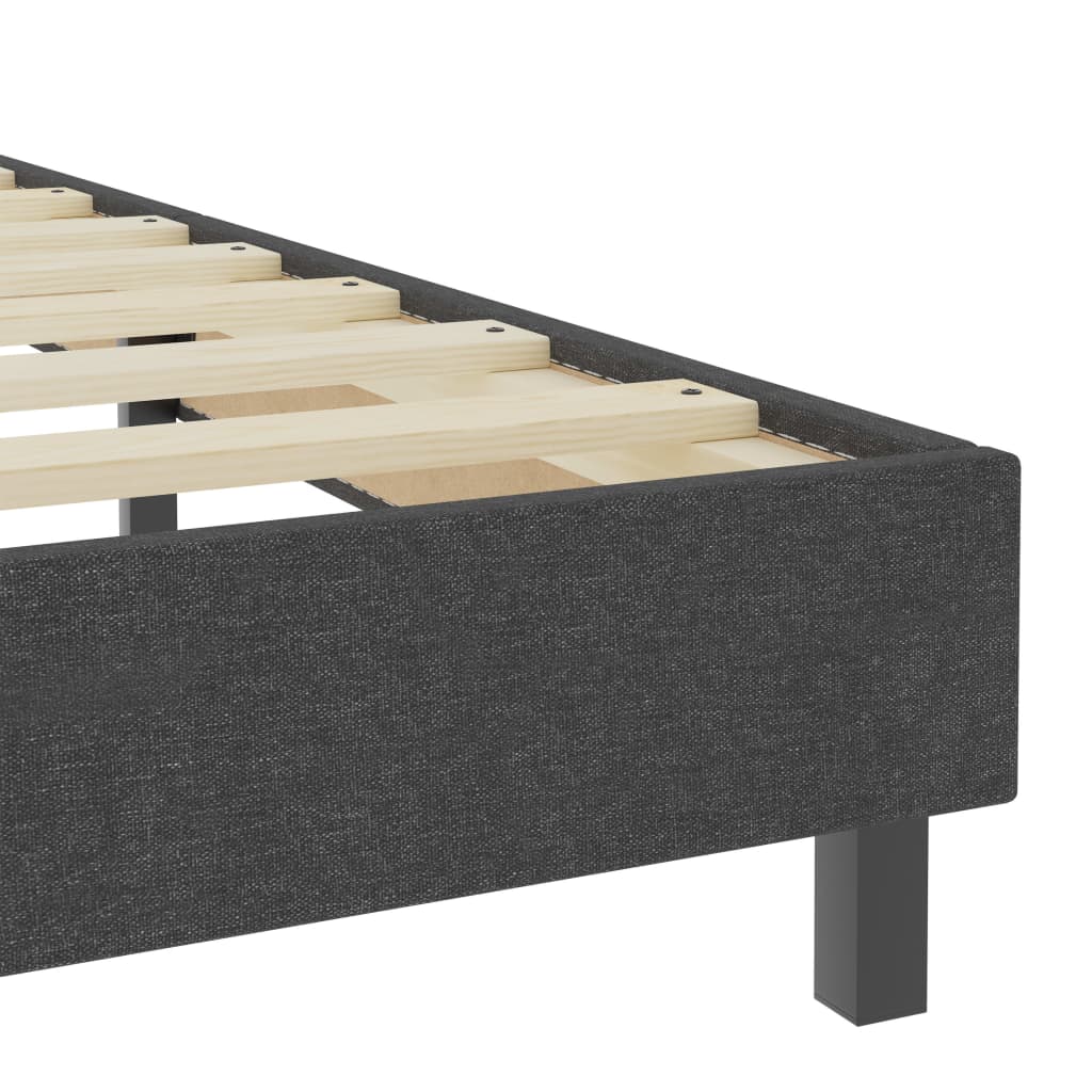 vidaXL Boxspring postelja temno siva iz blaga 100x200 cm