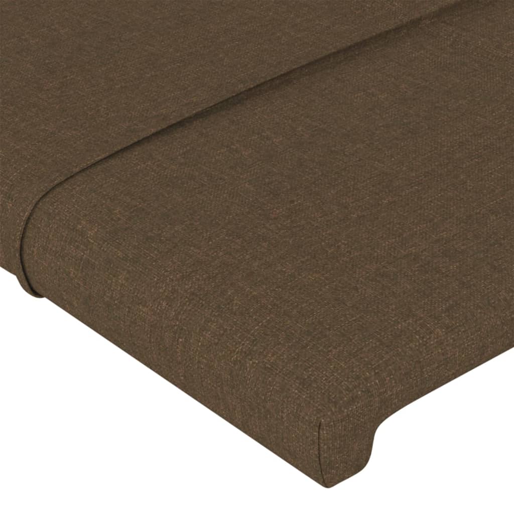 vidaXL Vzglavje z ušesi temno rjavo 83x23x118/128 cm blago