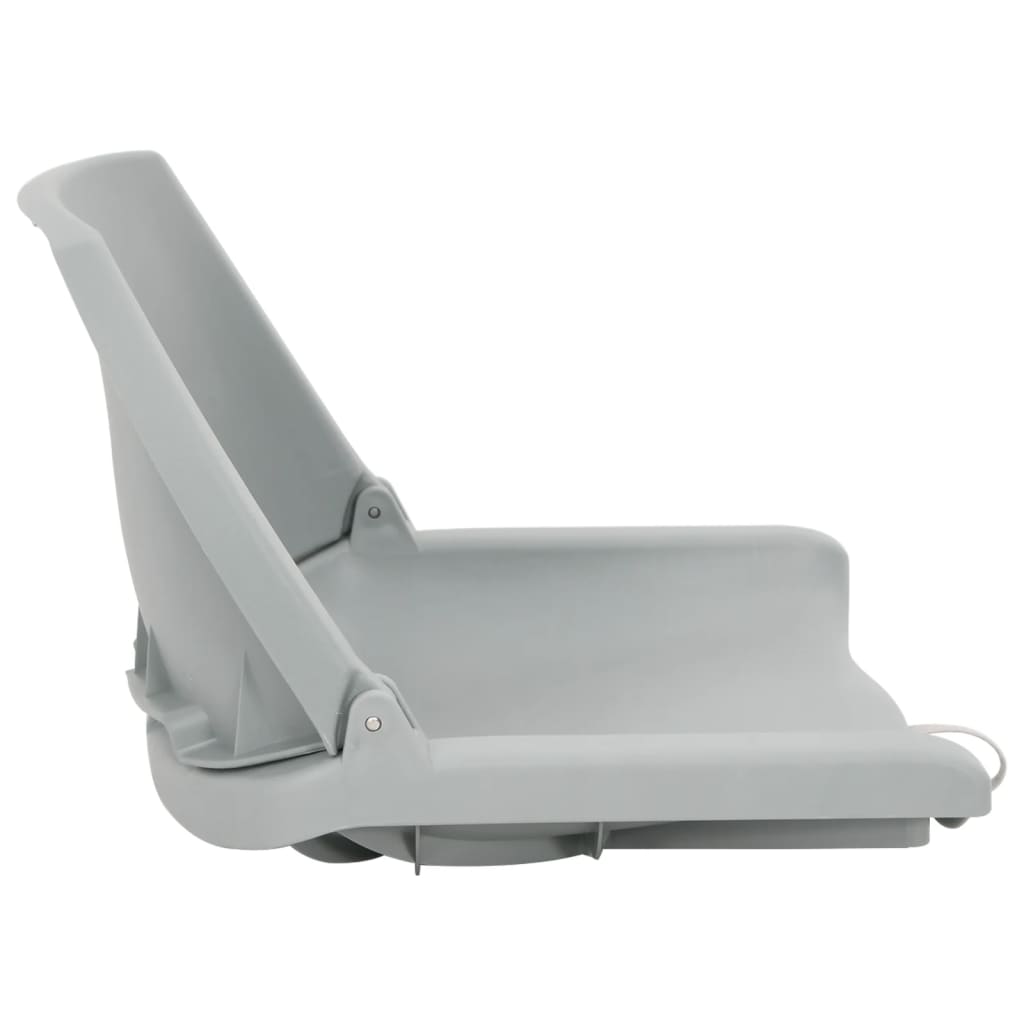 vidaXL Zložljiv sedež za čoln 2 kosa siva