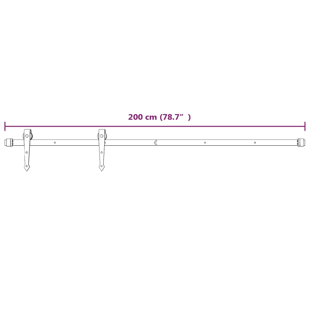 vidaXL Drsna vrata s kompletom vodil 80x210 cm trdna borovina