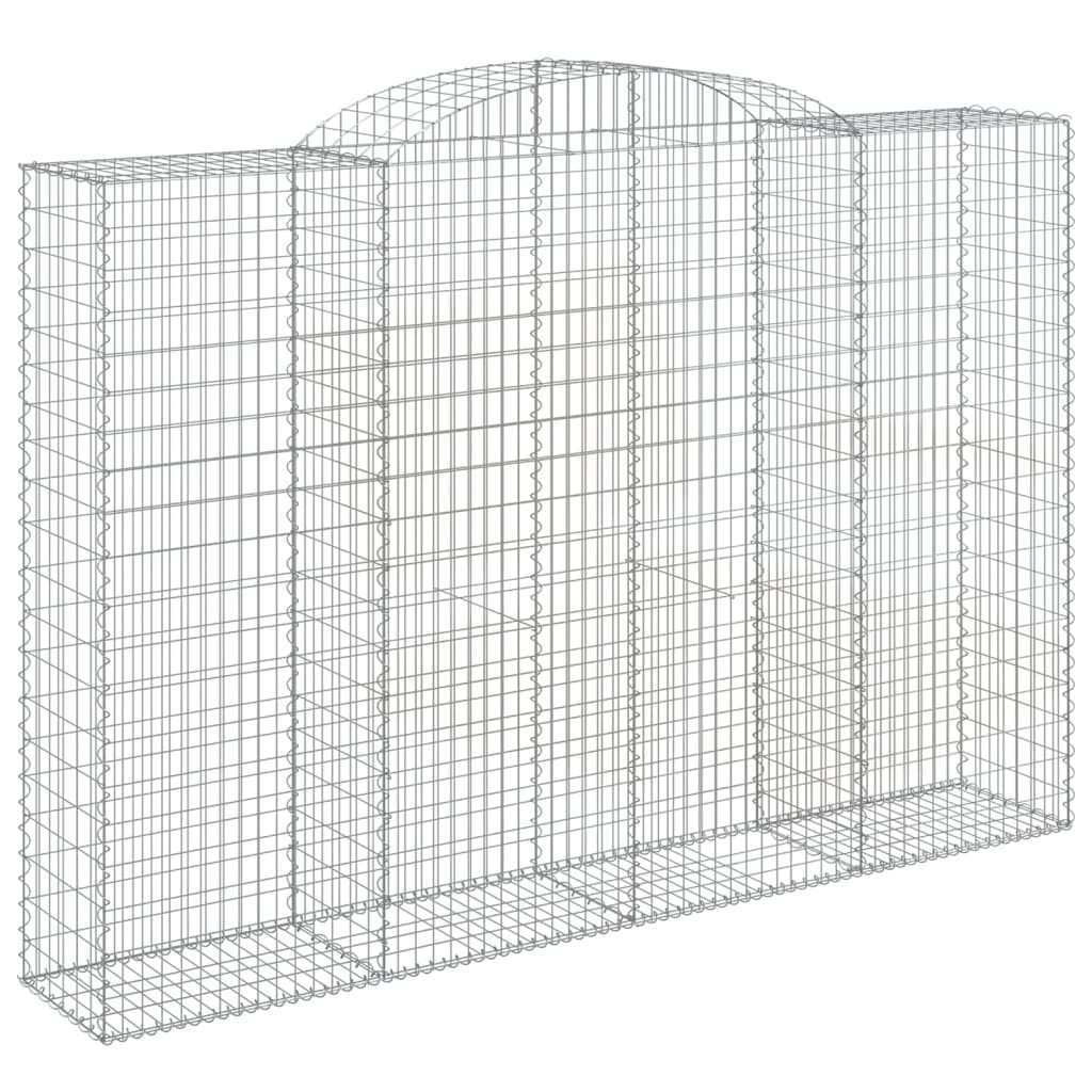 vidaXL Obokane gabion košare 9 kosa 300x50x200/220cm pocinkano železo