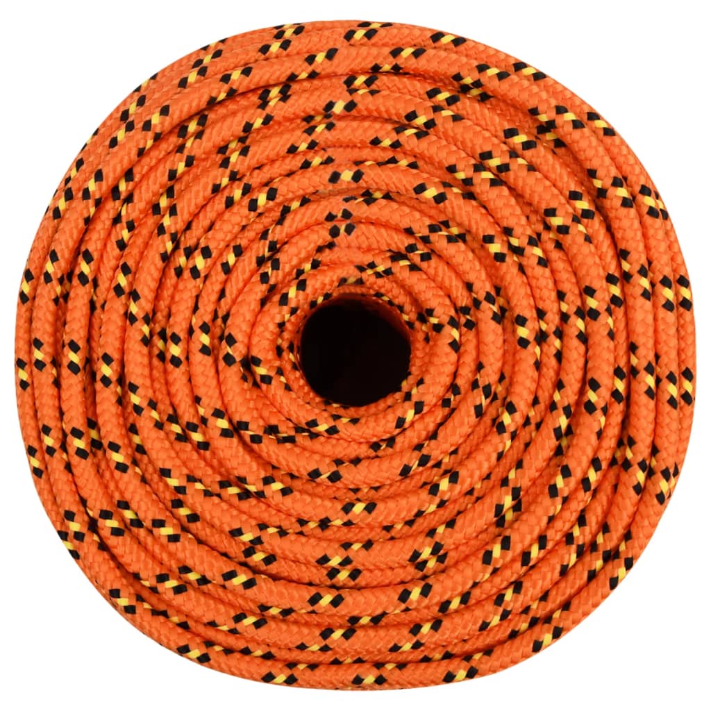 vidaXL Vrv za čoln oranžna 10 mm 250 m polipropilen
