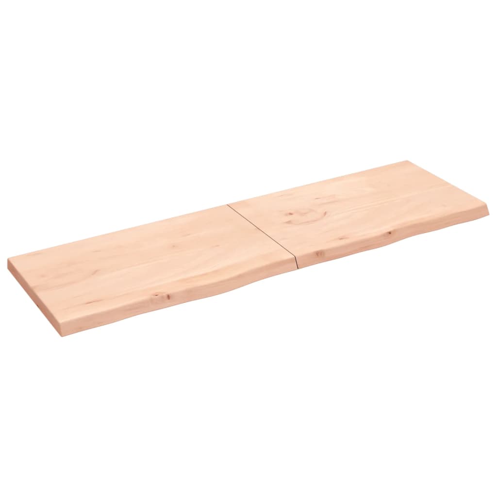 vidaXL Kopalniški pult 200x60x(2-6) cm neobdelan trden les