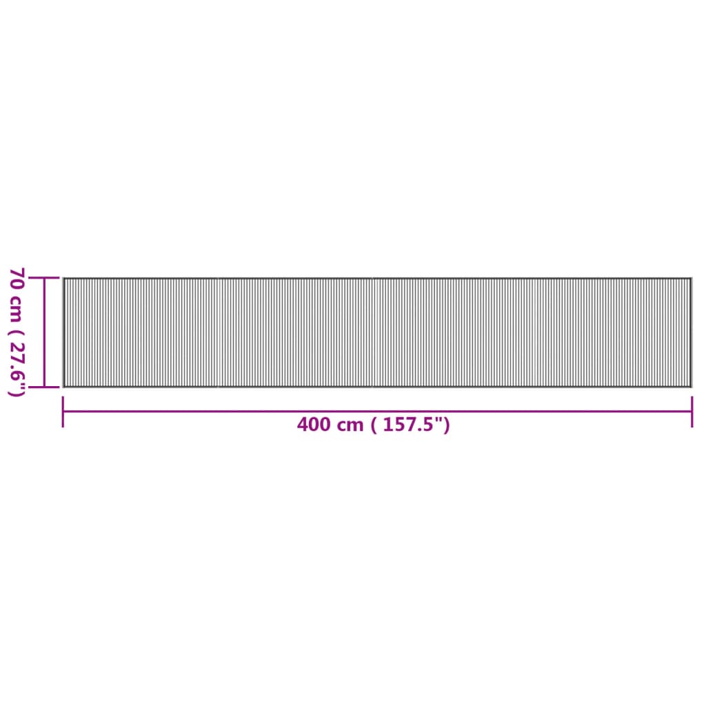 vidaXL Preproga pravokotna naravna 70x400 cm bambus