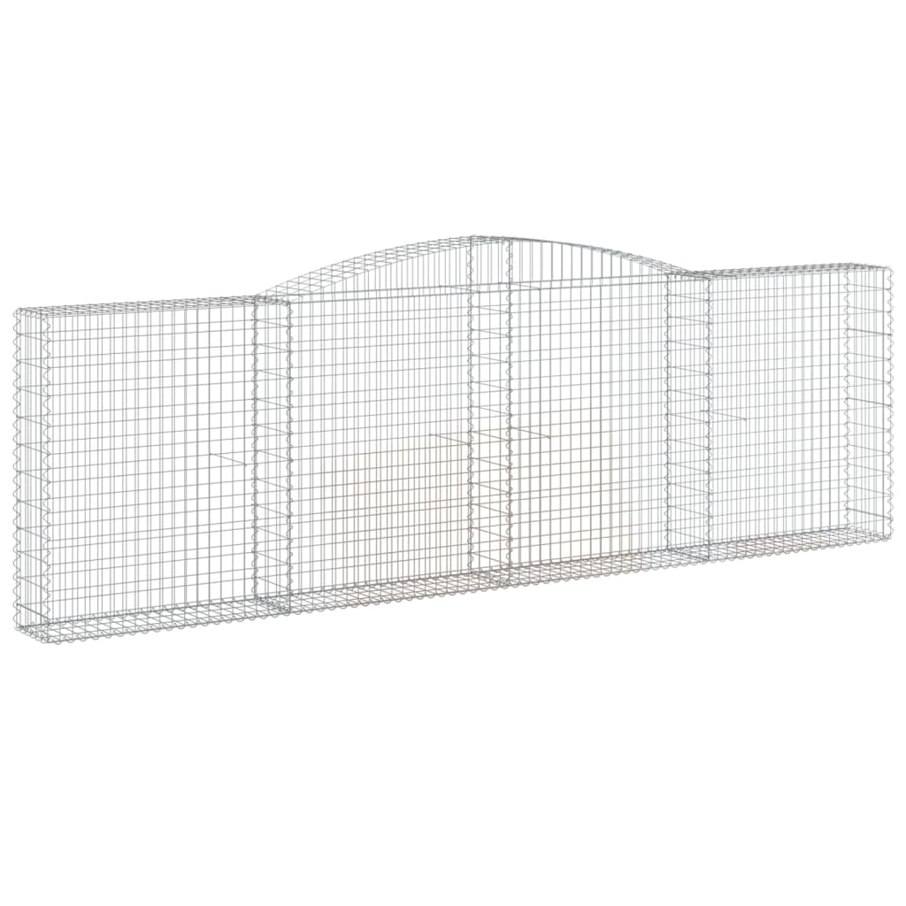 vidaXL Obokane gabion košare 5 kosov 400x30x120/140cm pocinkano železo