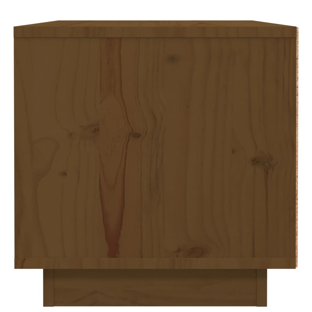 vidaXL Nočna omarica medeno rjava 40x34x35 cm trdna borovina