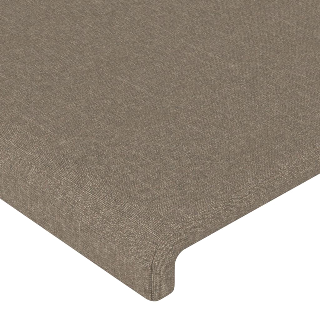 vidaXL Posteljno vzglavje 2 kosa taupe 100x5x78/88 cm blago