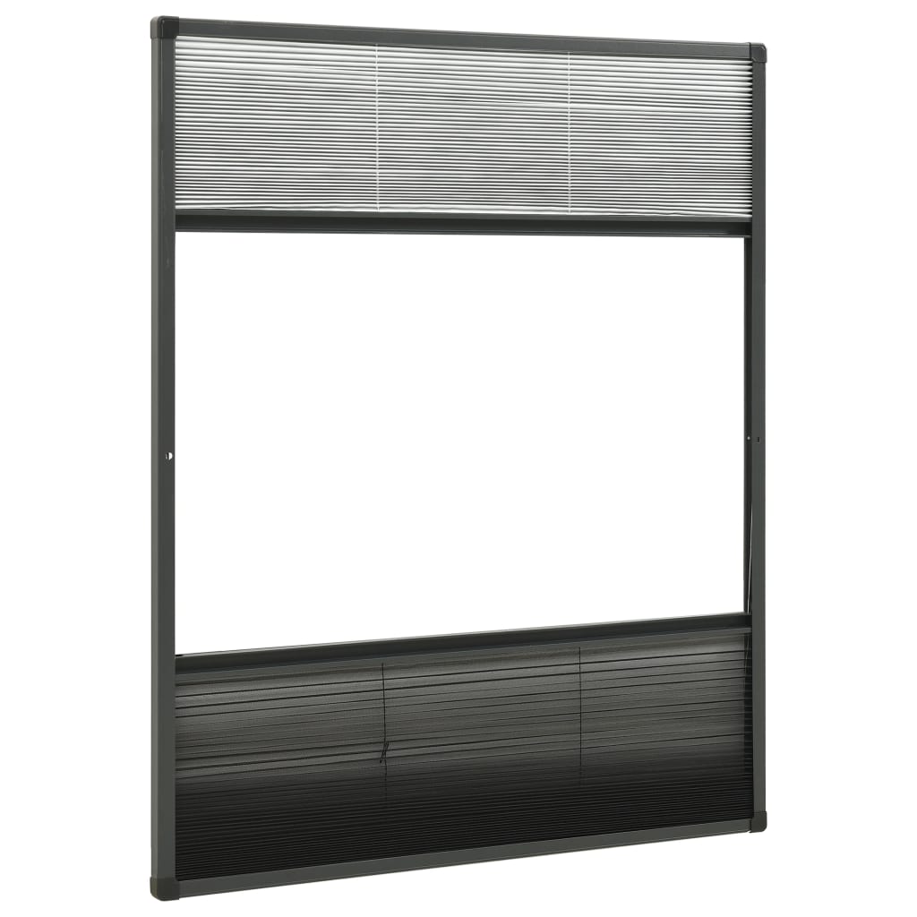 vidaXL Plise komarnik za okna aluminij 60x80 cm s senčilom