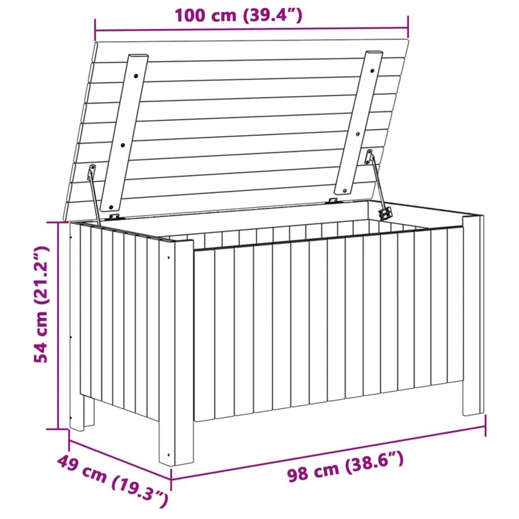 vidaXL Škatla za shranjevanje s pokrovom RANA bela 100x49x54 cm