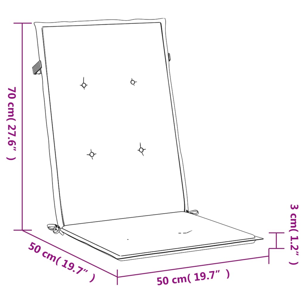 vidaXL Blazine za vrtne stole 2 kosa večbarvne 120x50x3 cm blago