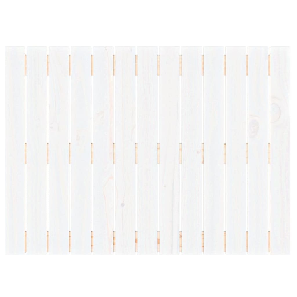 vidaXL Stensko posteljno vzglavje belo 82,5x3x60 cm trdna borovina
