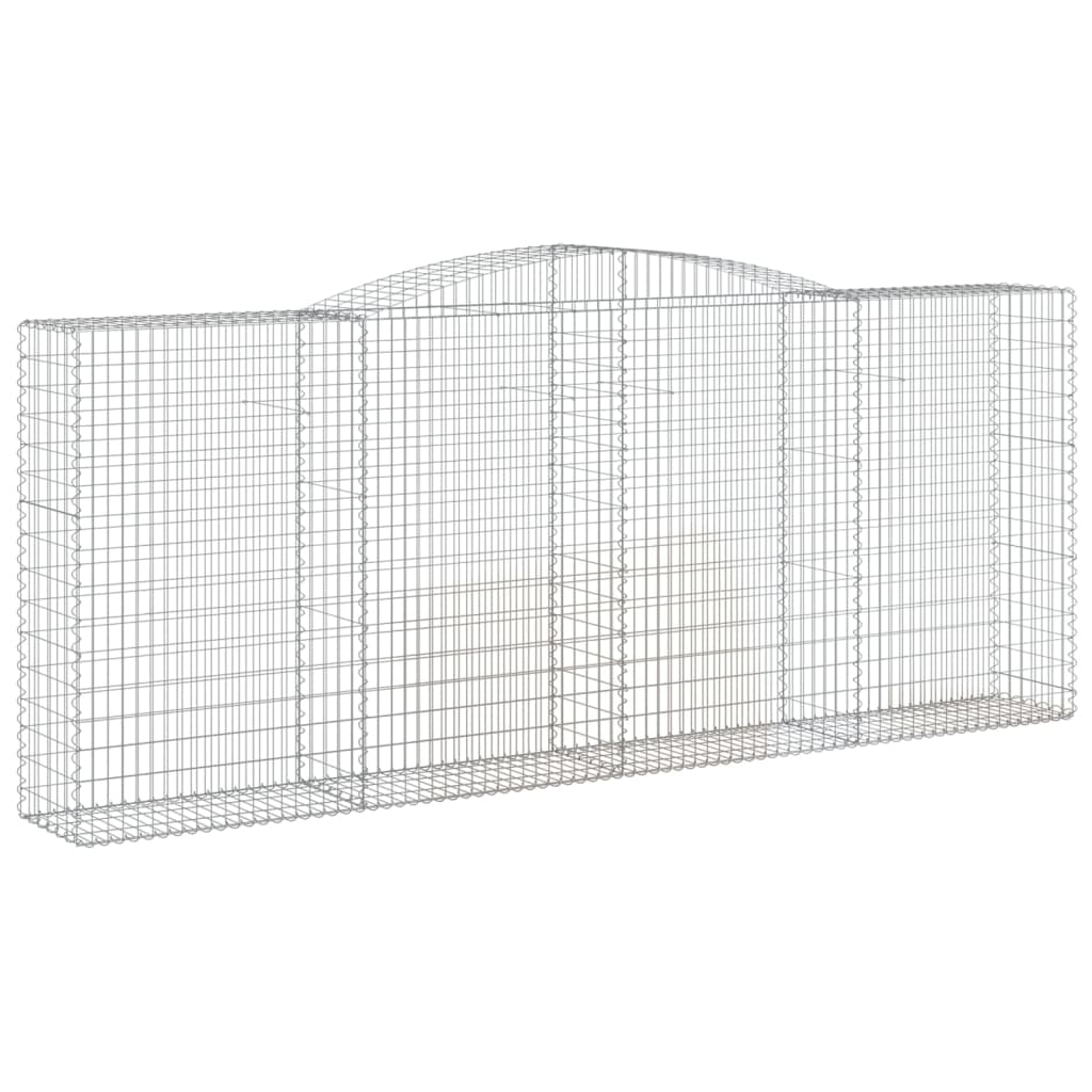 vidaXL Obokane gabion košare 4 kosi 400x50x160/180 cm pocinkano železo