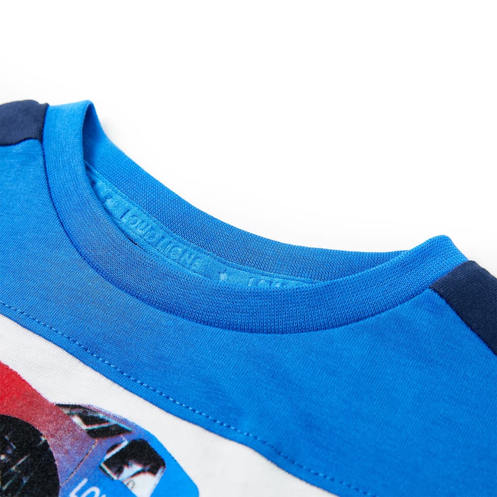 Otroška majica s kratkimi rokavi modra in mornarska 92