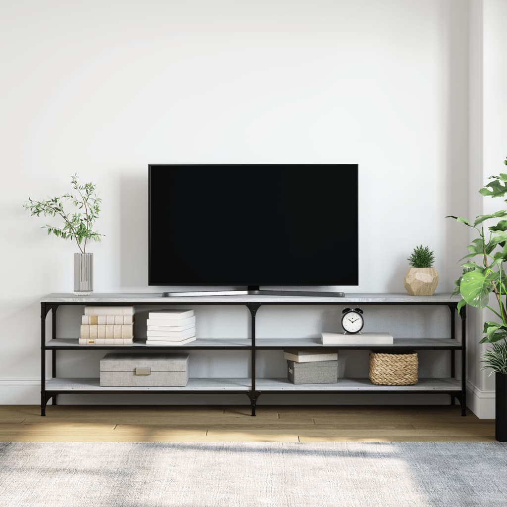 vidaXL TV omarica siva sonoma 180x30x50 cm inženirski les