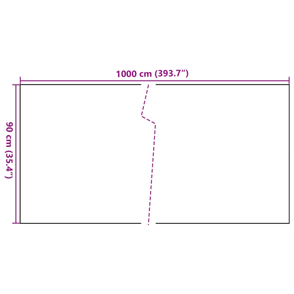 vidaXL Balkonsko platno rjavo in črno 1000x90 cm poli ratan