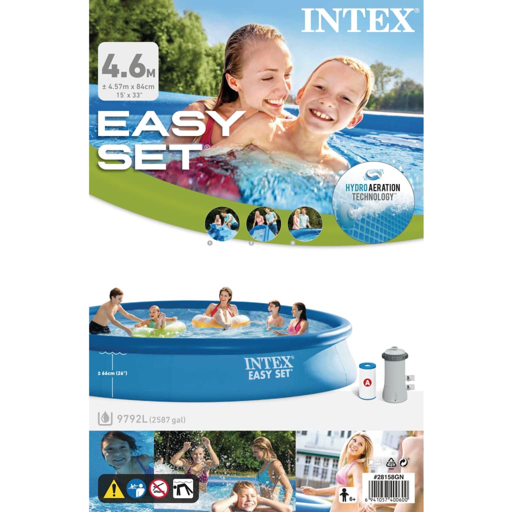 Intex Bazen Easy Set s filtrirnim sistemom 457x84 cm