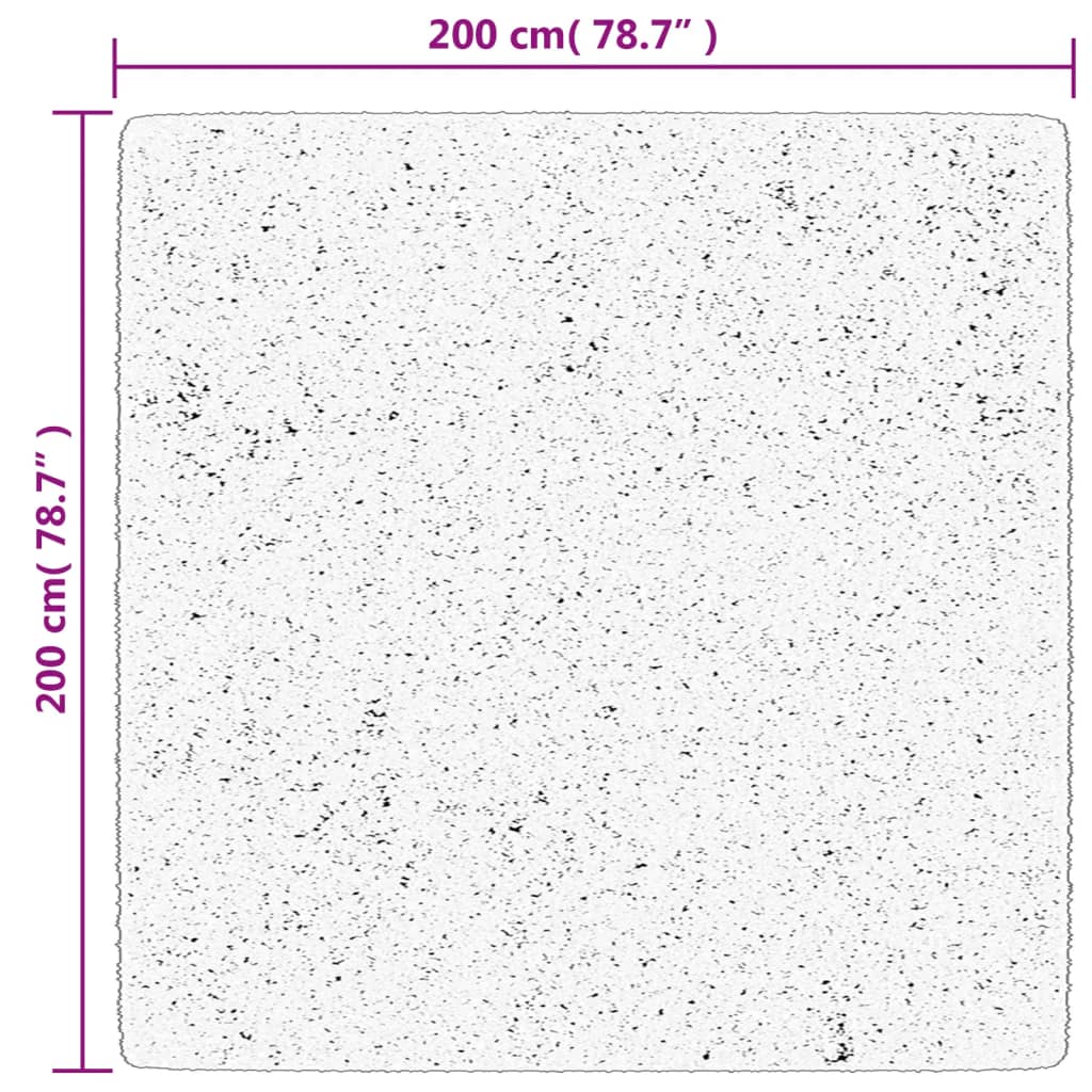 vidaXL Preproga HUARTE s kratkimi vlakni pralna antracit 200x200 cm