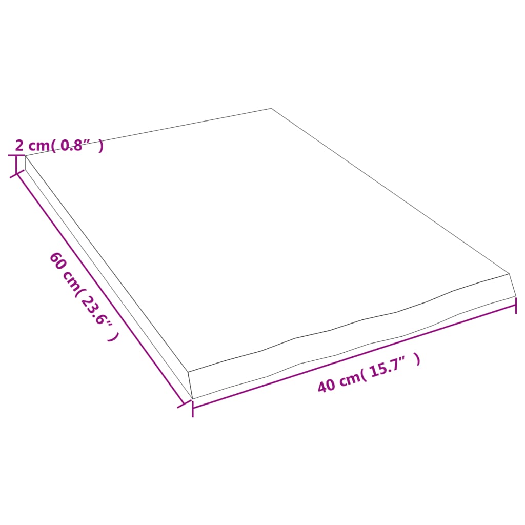 vidaXL Kopalniški pult temno siv 40x60x2 cm obdelan trden les