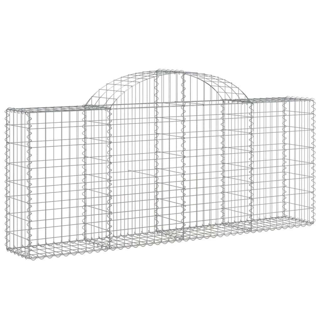 vidaXL Obokane gabion košare 7 kosov 200x30x80/100 cm cinkano železo