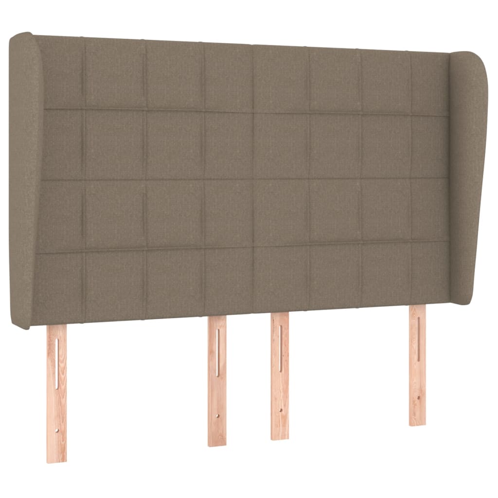 vidaXL Vzglavje z ušesi taupe 147x23x118/128 cm blago