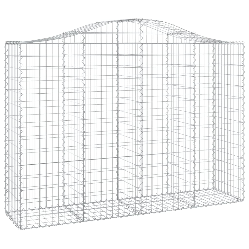 vidaXL Obokane gabion košare 14kosi 200x50x140/160 cm pocinkano železo