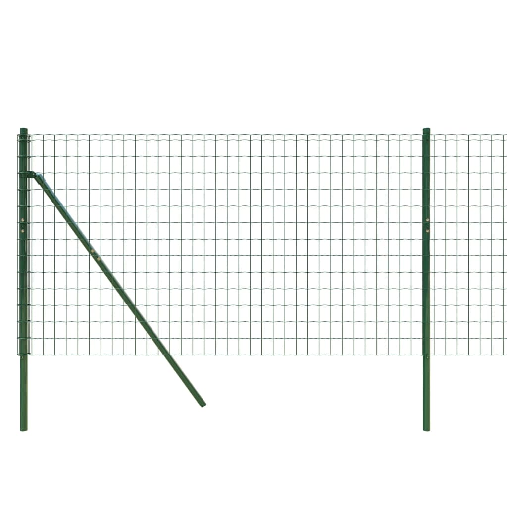 vidaXL Ograja iz žične mreže zelena 1x25 m pocinkano jeklo