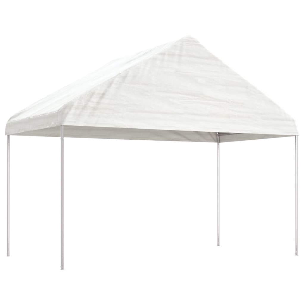 vidaXL Paviljon s streho bel 13,38x4,08x3,22 m polietilen