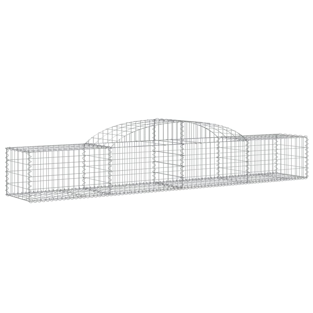 vidaXL Obokane gabion košare 9 kosa 300x50x40/60 cm pocinkano železo