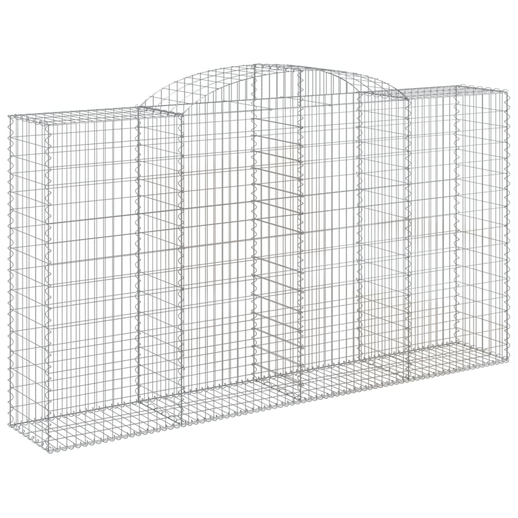 vidaXL Obokane gabion košare 4 kosi 300x50x160/180 cm pocinkano železo