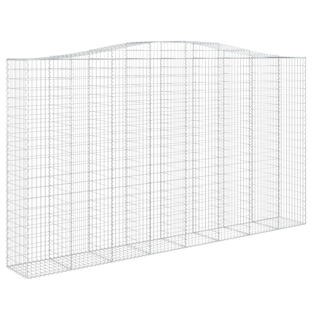 vidaXL Obokane gabion košare 6 kosa 400x50x220/240 cm pocinkano železo