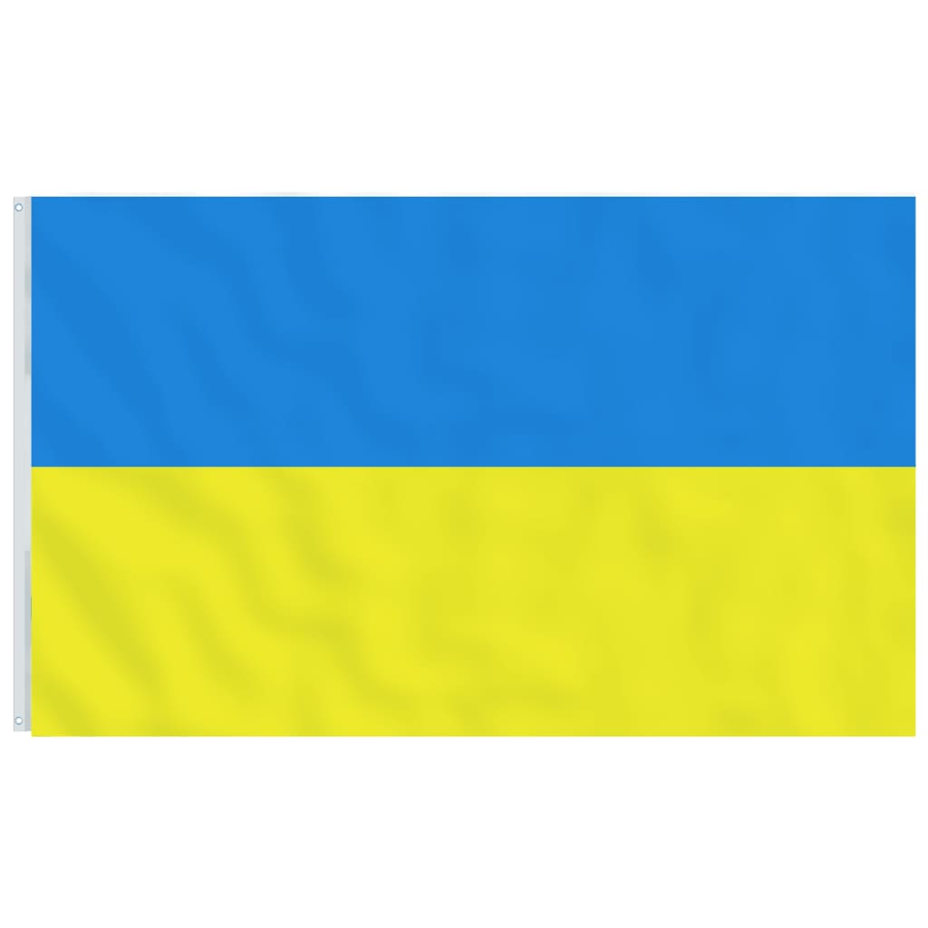 vidaXL Zastava Ukrajine in drog 6,23 m aluminij