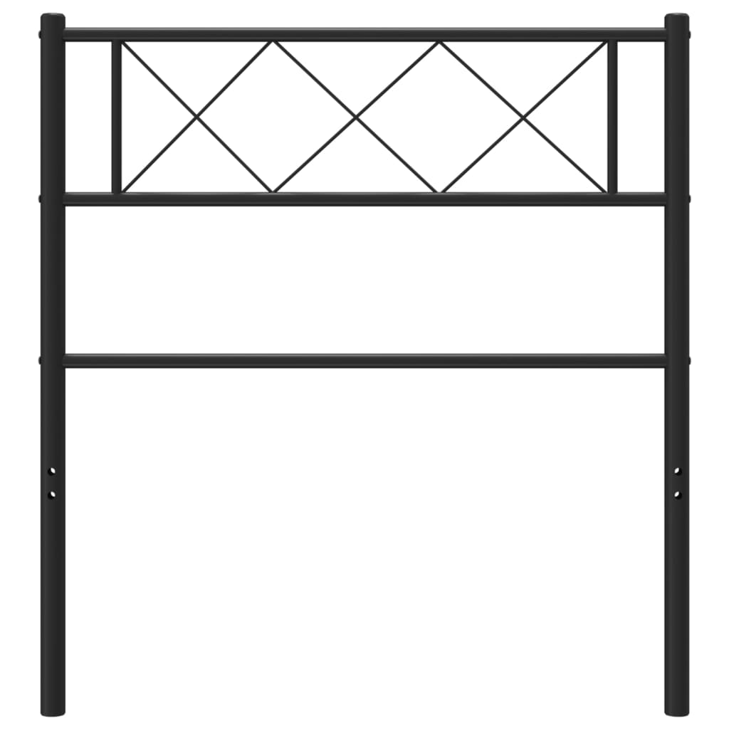 vidaXL Kovinsko posteljno vzglavje črno 80 cm