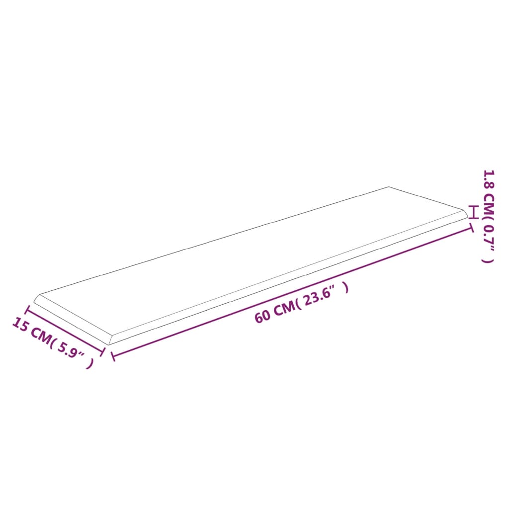 vidaXL Stenski paneli 12 kosov črni 60x15 cm žamet 1,08 m²