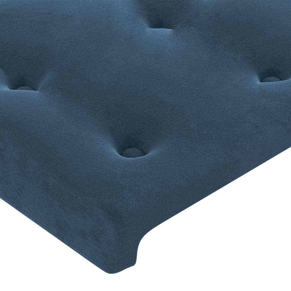 vidaXL LED posteljno vzglavje temno modro 80x5x78/88 cm žamet