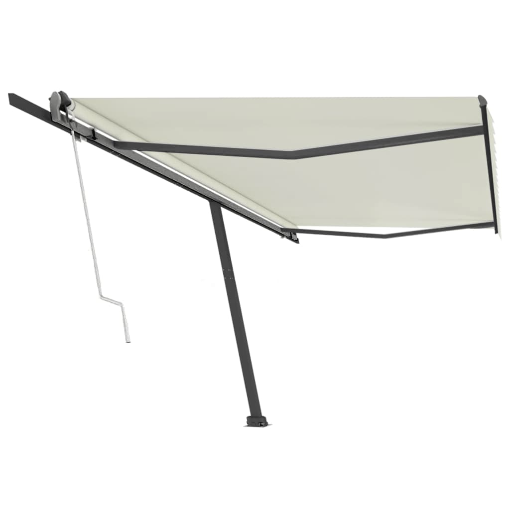 vidaXL Prostostoječa avtomatska tenda 500x300 cm krem