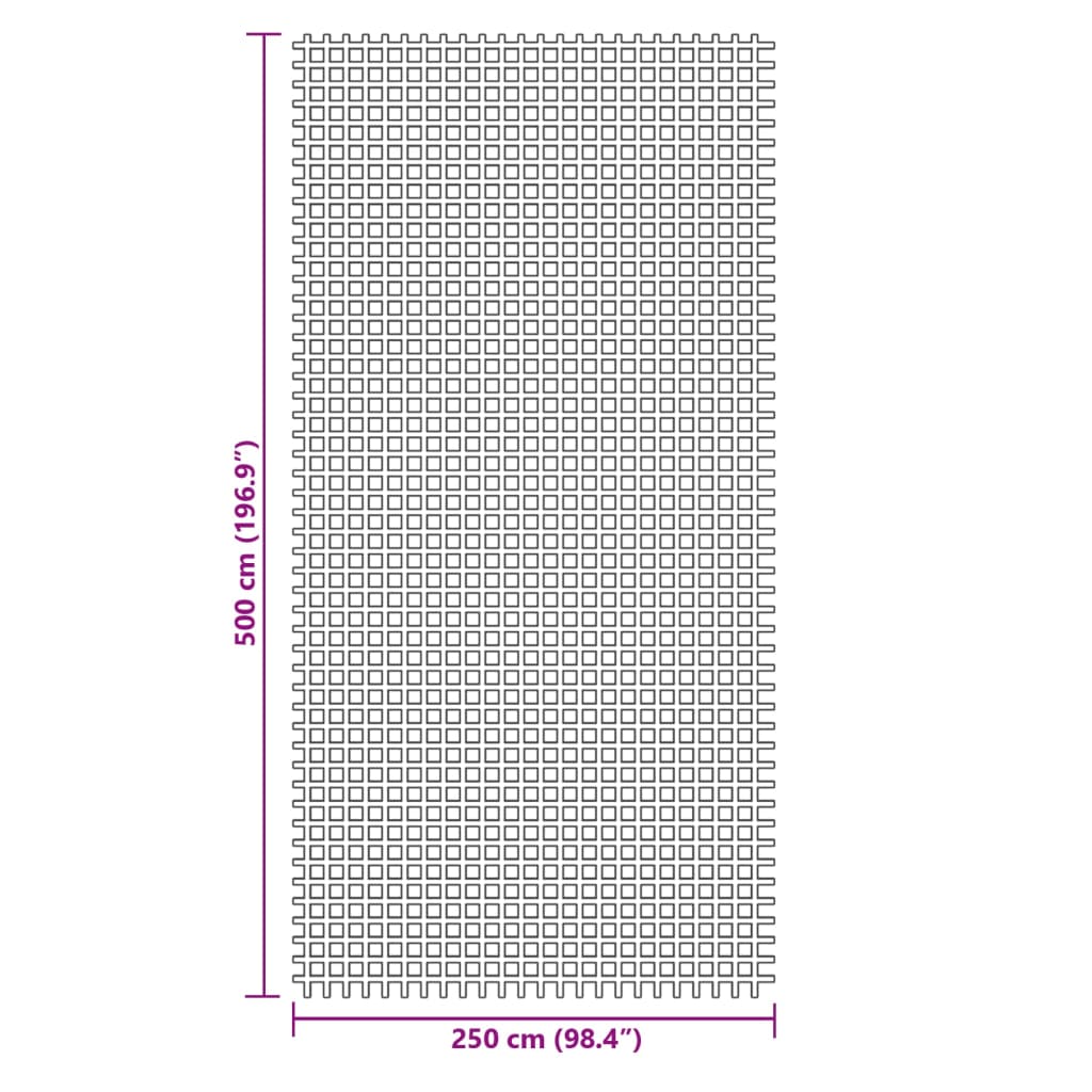 vidaXL Podloga za kampiranje zelena 5x2,5 m